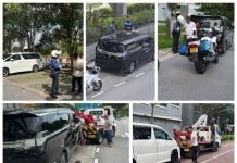 LTA takes actions: 4 Drivers caught and their Alphard towed